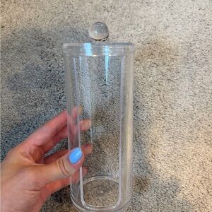 Clear Acrylic Cotton pad holder with Lid